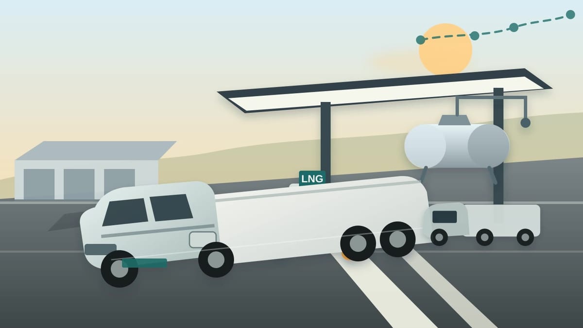 LNG refuelling hub for heavy trucks on an Indian freight corridor