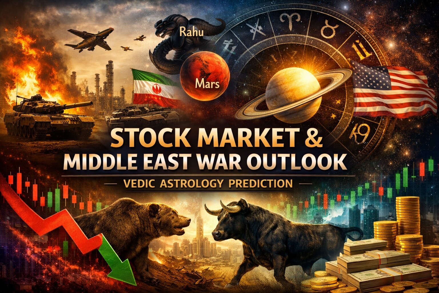 Stock Market and Middle East War Outlook: Vedic Astrology Prediction for the Next Week to Month