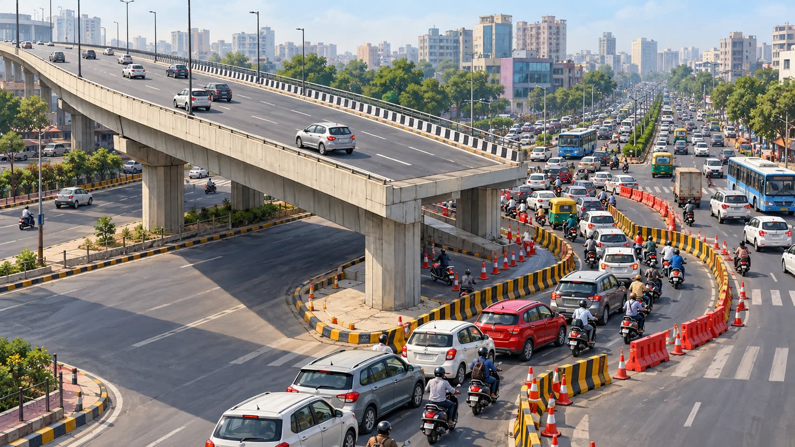 Ahmedabad Makarba overbridge congestion: AMC study and road widening