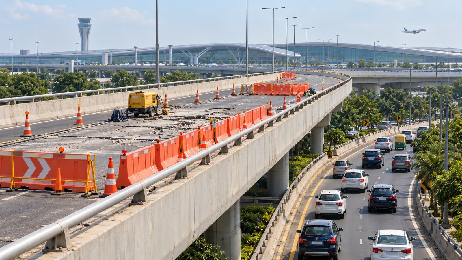 Delhi Airport RTR Flyover Closed After Cracks: Route Advisory