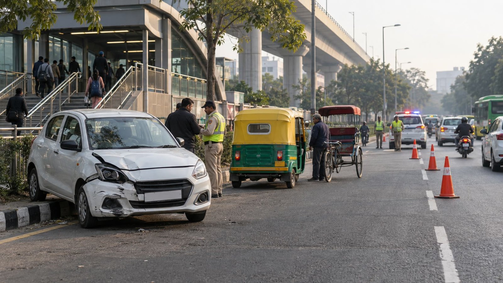 Sukhdev Vihar crash kills auto driver; what Delhi drivers should check