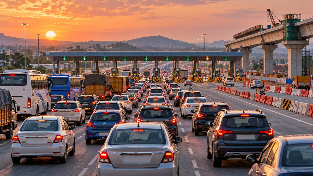 Dasara rush chokes Hyderabad–Vijayawada highway; toll queues grow