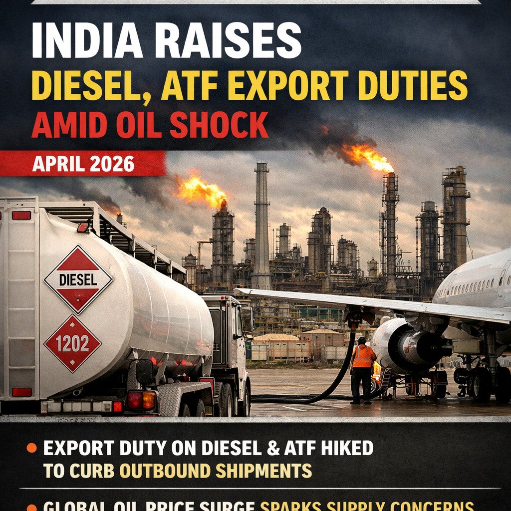 India Raises Diesel and ATF Export Duties as Oil Shock Forces Fuel-Protection Measures
