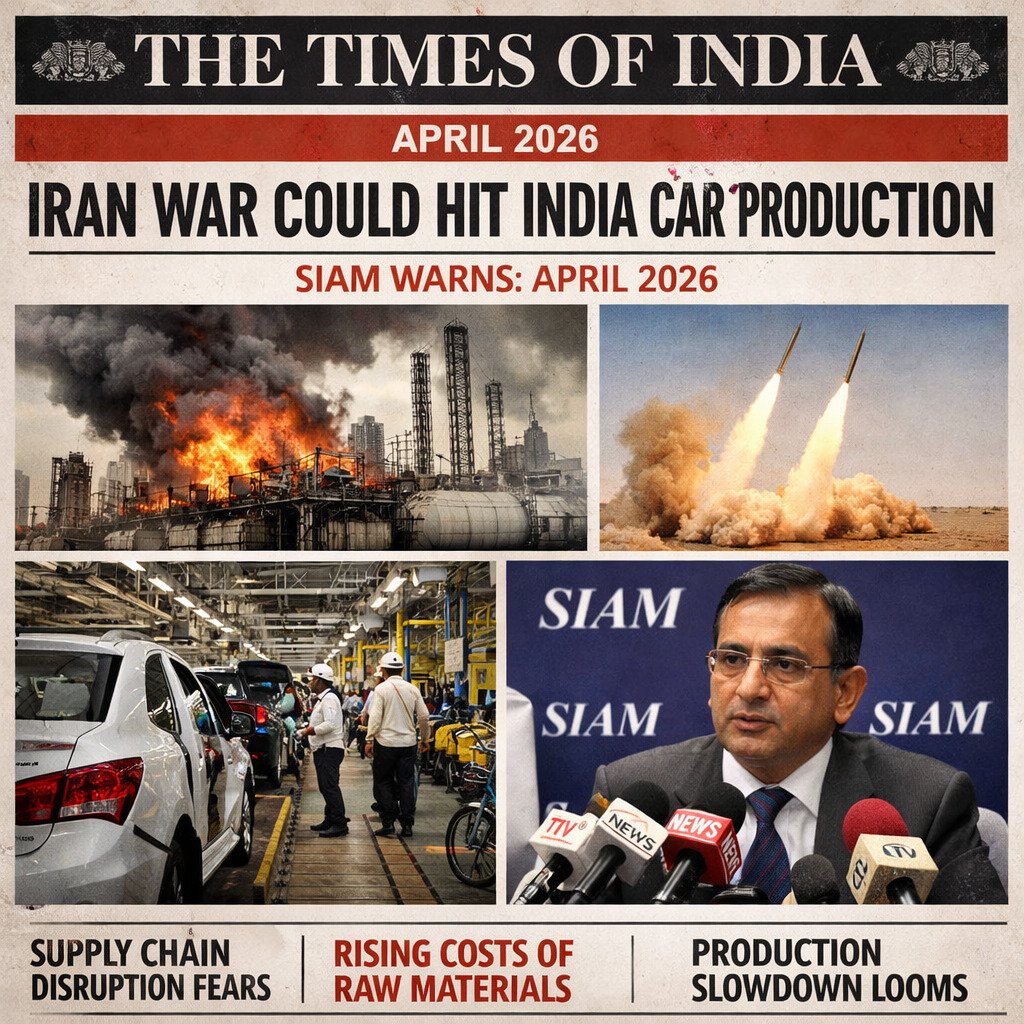 Iran War Could Hit India’s Car Production, SIAM Warns as Fuel, Freight and Input Costs Rise