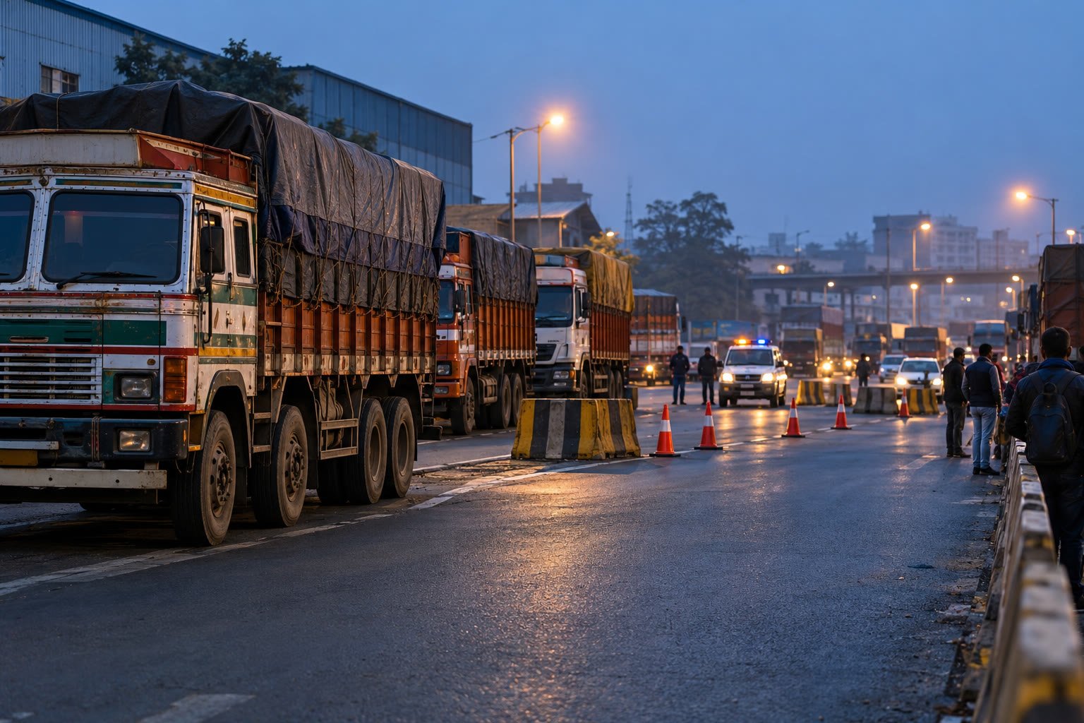 Jamshedpur truckers block Bhuiyadih road after theft; police promise patrol