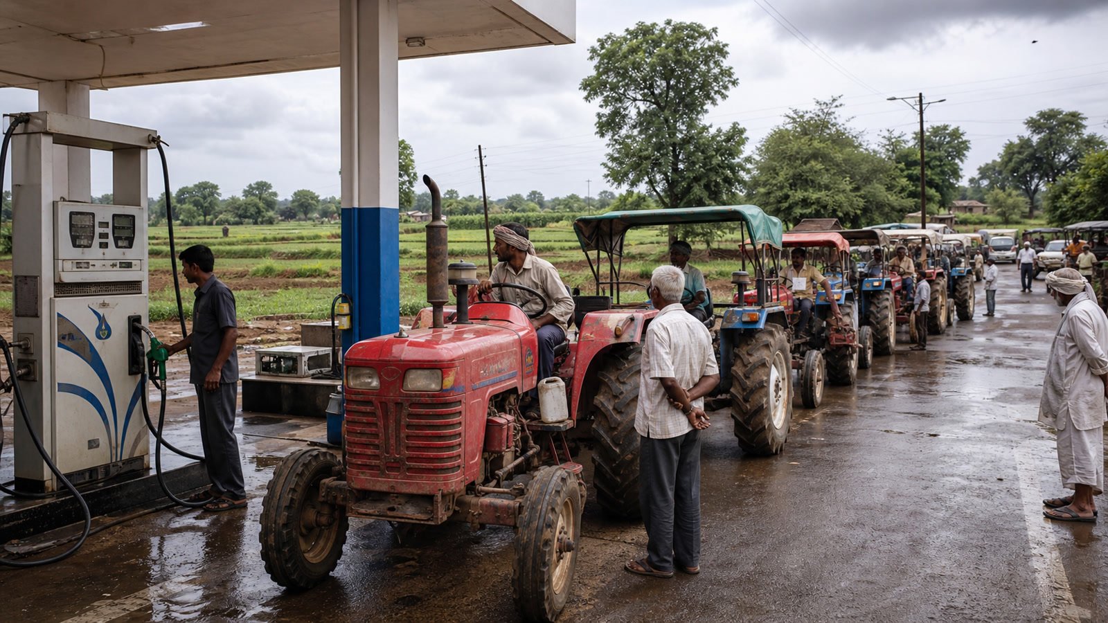 Melghat Diesel Shortage: Tractor Queues Put Kharif Farm Work At Risk