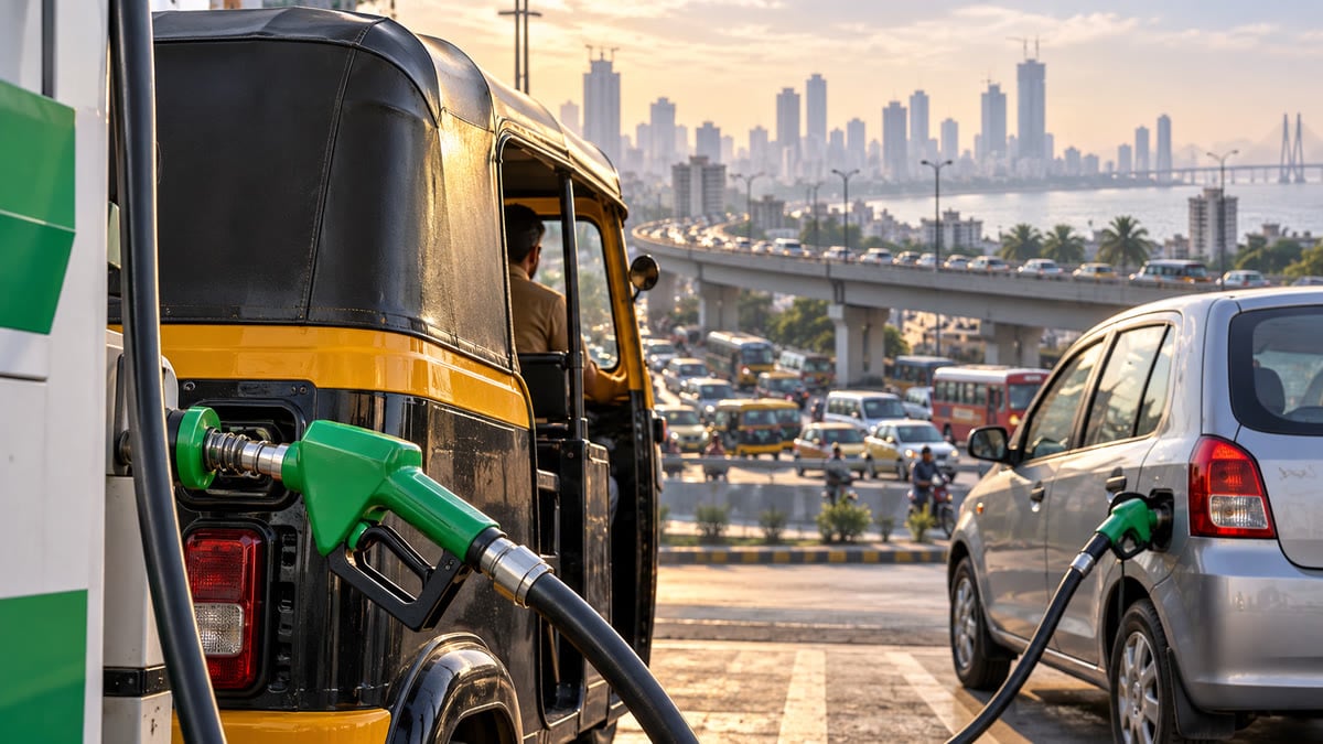 Mumbai CNG price rises ₹1/kg to ₹90 from 1 Nov: driver impact