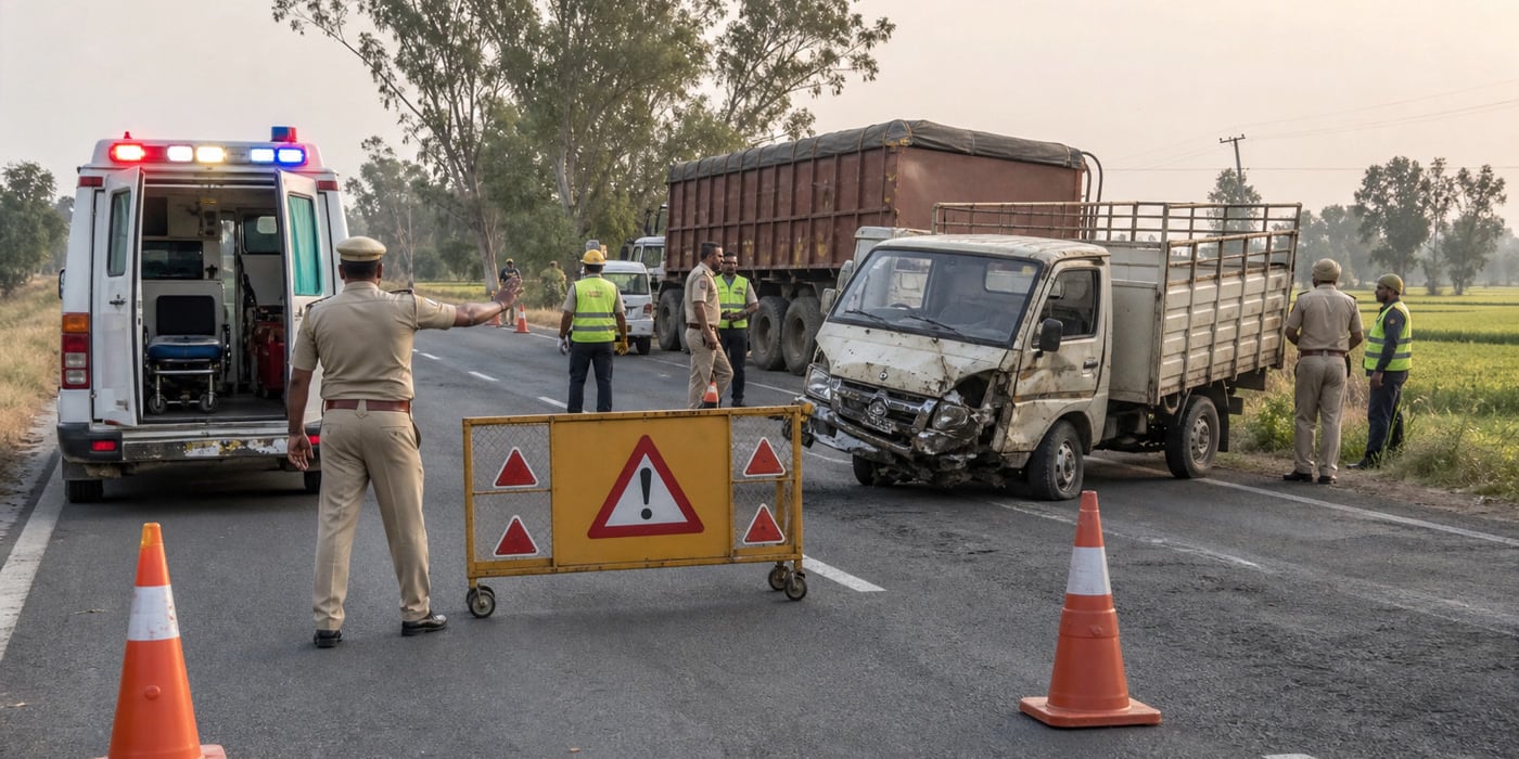 Ferozepur-Fazilka Highway Crash: 9 Killed in Punjab Pickup-Truck Collision, PMNRF Relief Announced