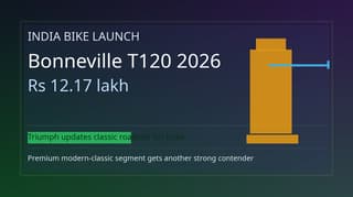 2026 Triumph Bonneville T120 Launched in India at Rs 12.17 Lakh: Classic Roadster Gets Spec Upgrades