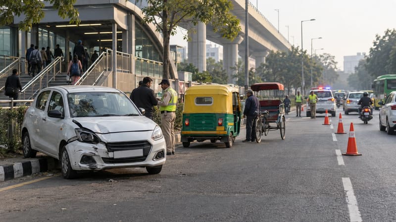 Sukhdev Vihar crash kills auto driver; what Delhi drivers should check