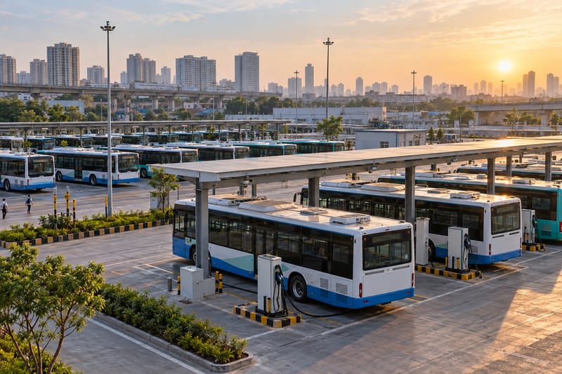 India e-bus sales hit record 3,723 in H1 FY27; share reaches 8.55%