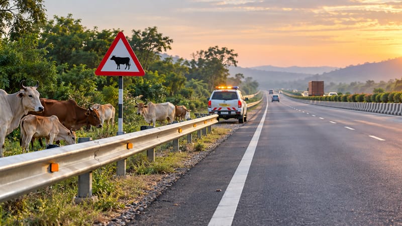 NHAI Telangana plan proposes stray-cattle tags and owner penalties