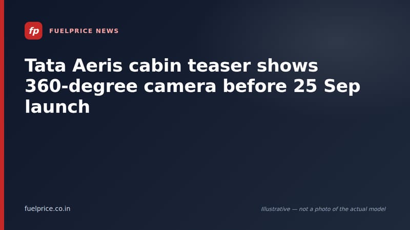 Tata Aeris cabin teaser shows 360-degree camera before 25 Sep launch